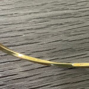 Bangle Bracelet 6" gold plated 925 Sterling Silver